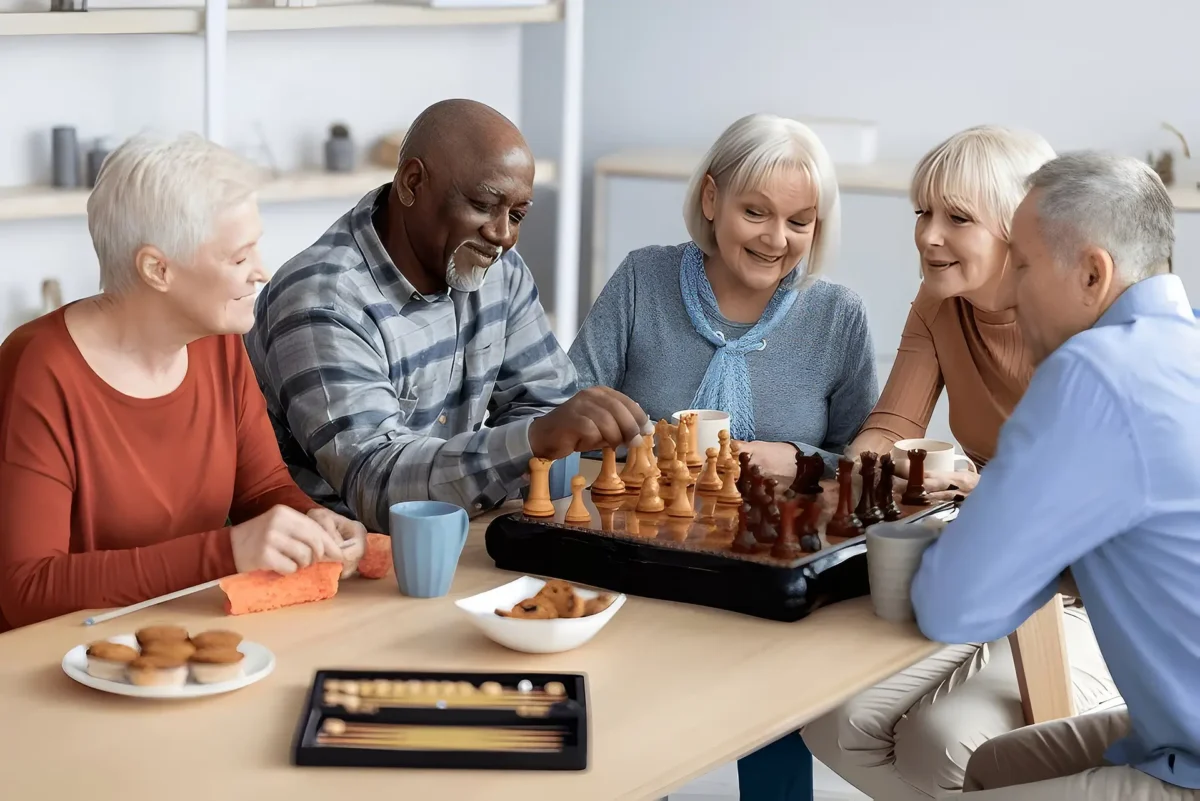 old people playing